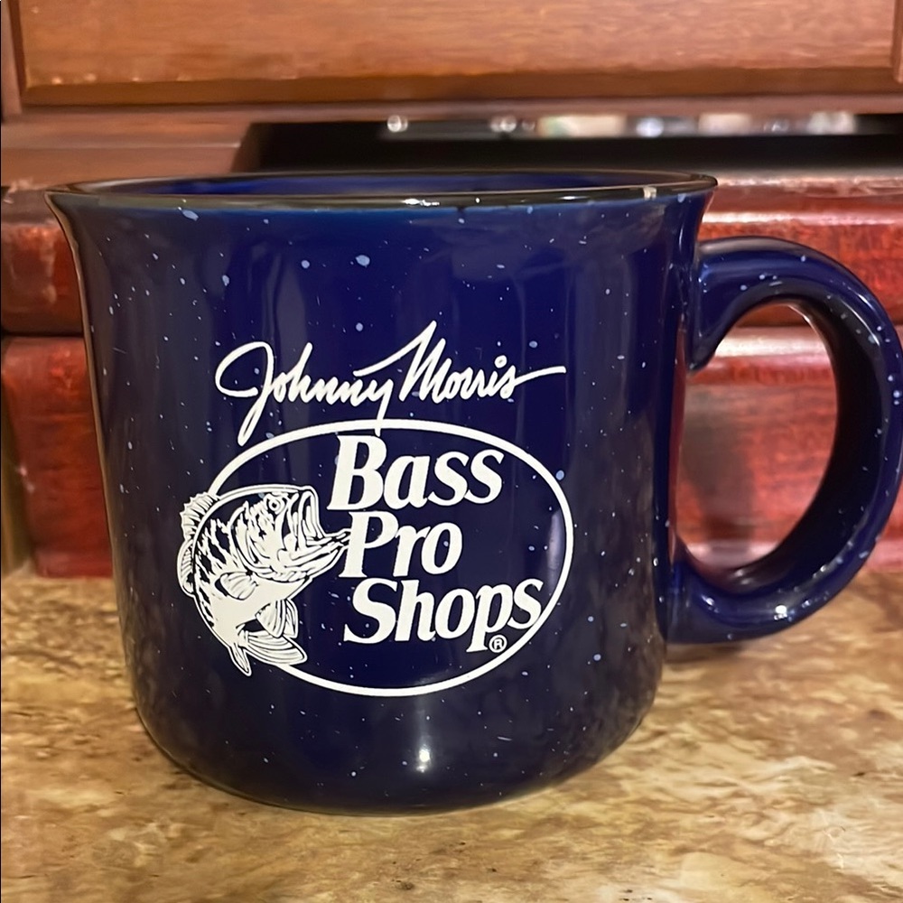 Johnny Morris Bass Pro Shops Blue Mug